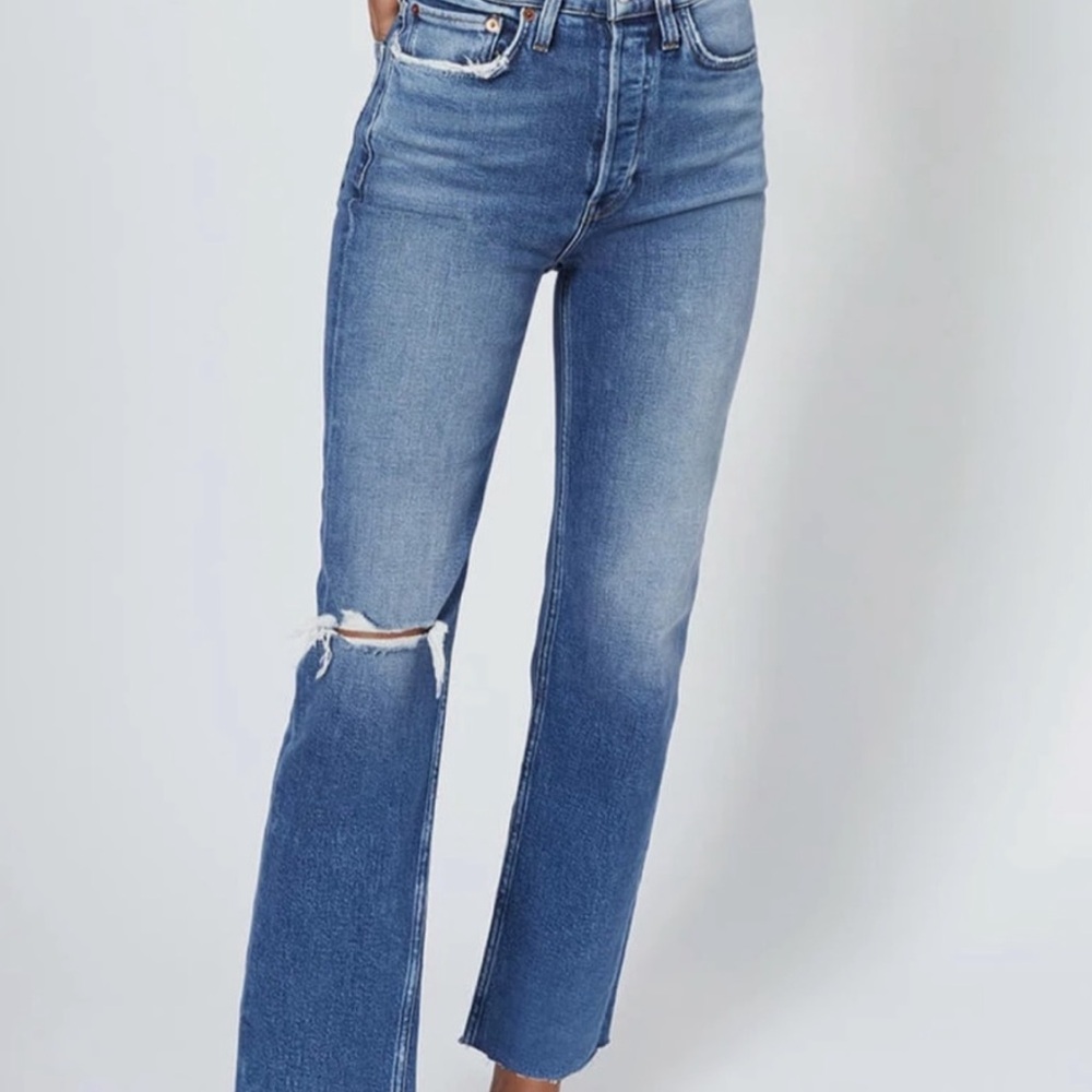 RE/DONE Jeans size 23 High Rise Stovepipe